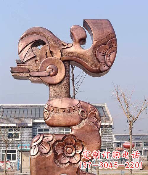 泉州铜雕抽象皮影戏人物