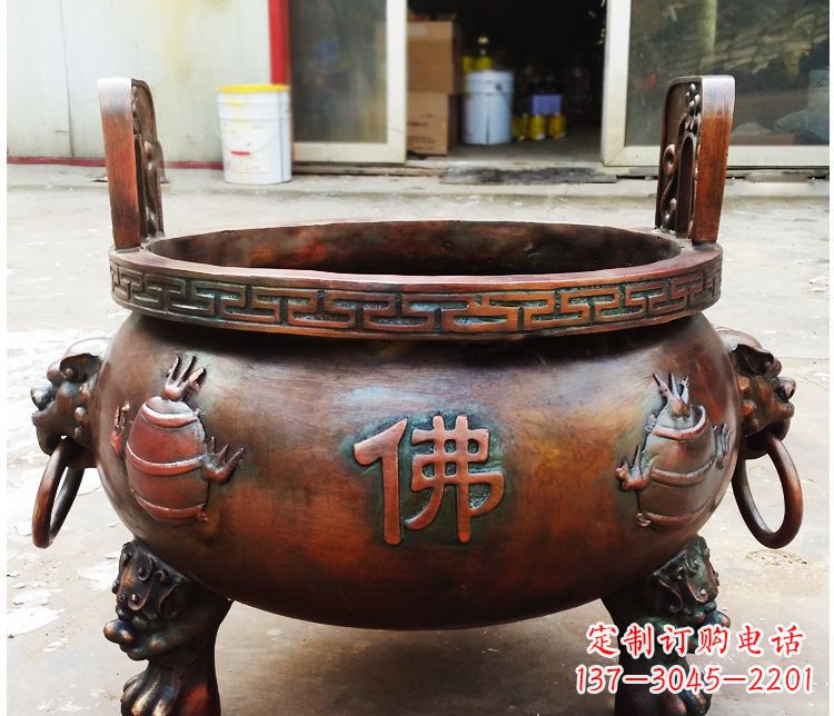 泉州铜雕祠堂景观香炉