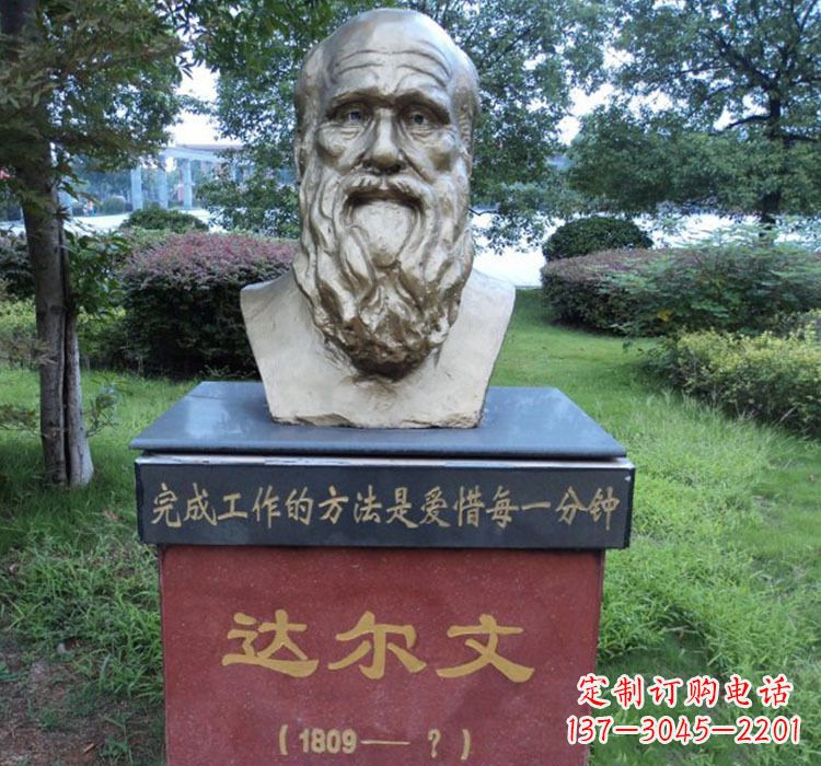 泉州铜雕达尔文头像雕塑