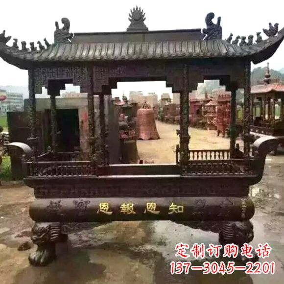 泉州铜雕纯铜香炉