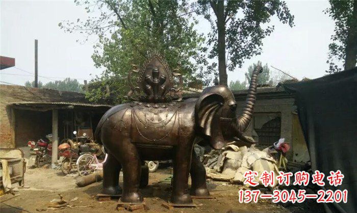 泉州铜雕大象平安吉祥公园动物雕塑