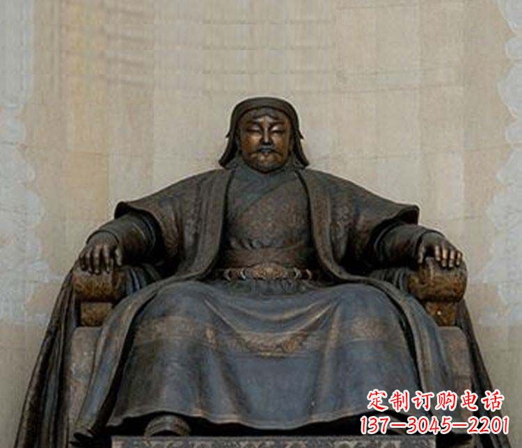 泉州铜雕大型成吉思汗雕塑