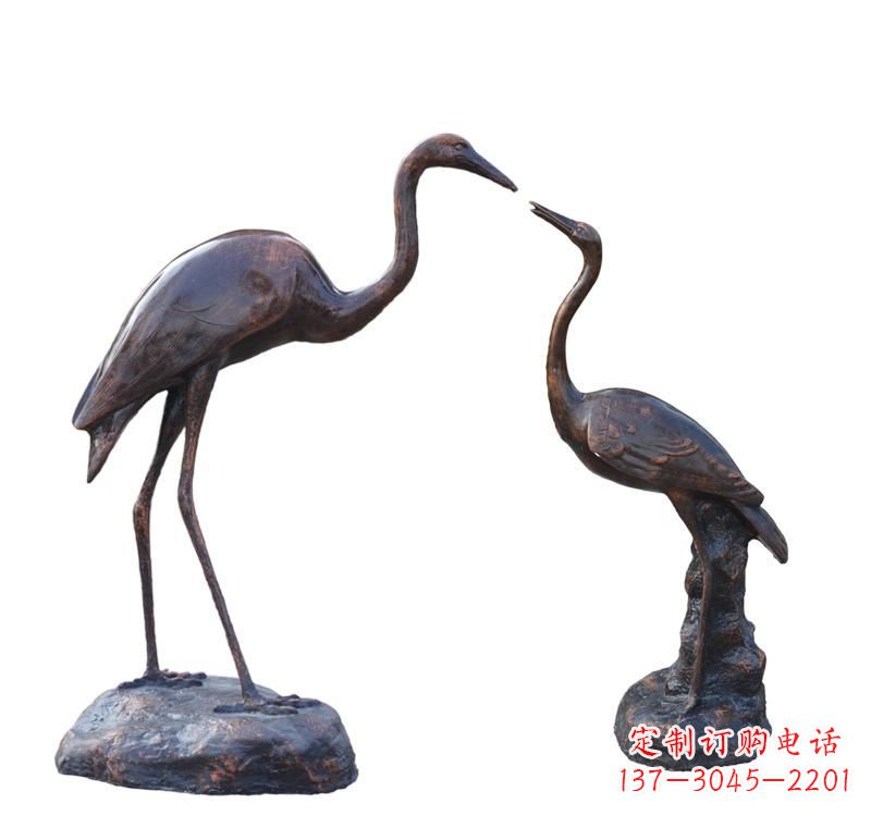 泉州铜雕动物仙鹤