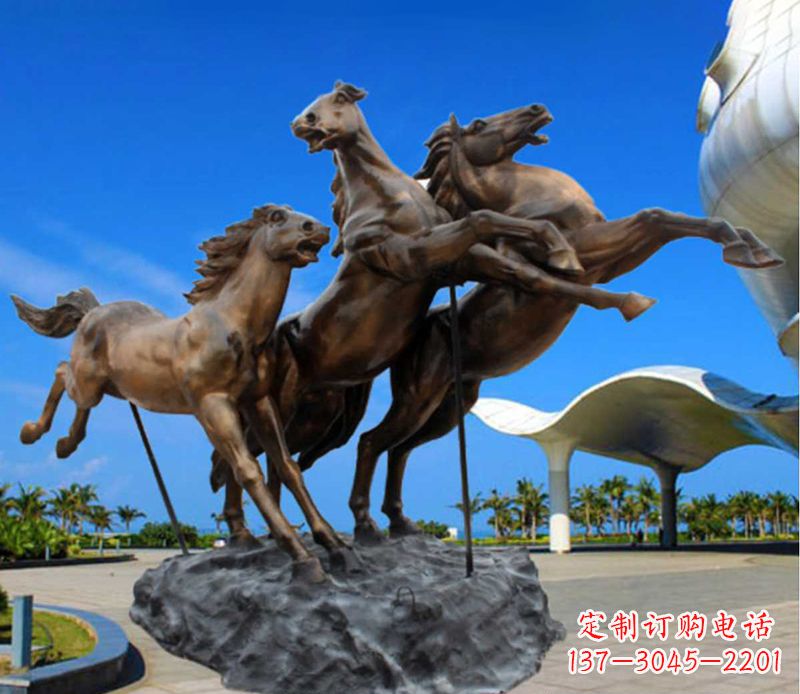 泉州铜雕飞马广场动物雕塑