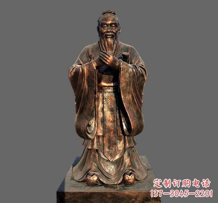 泉州铜雕古代名人孔子