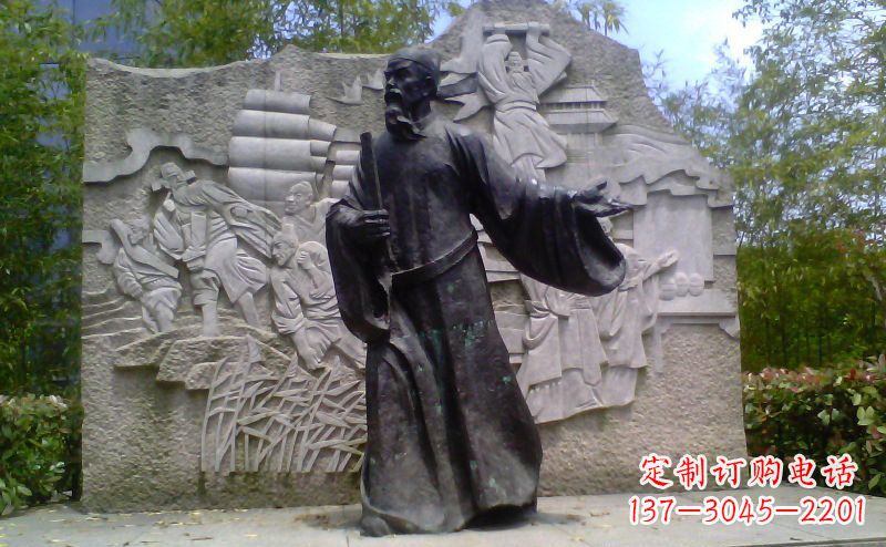 泉州铜雕古代名人雕塑