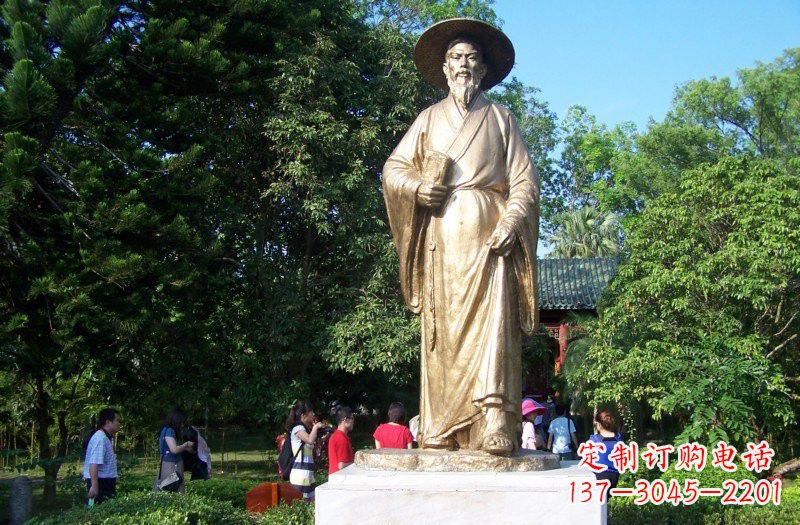 泉州铜雕古代名人苏轼苏东坡