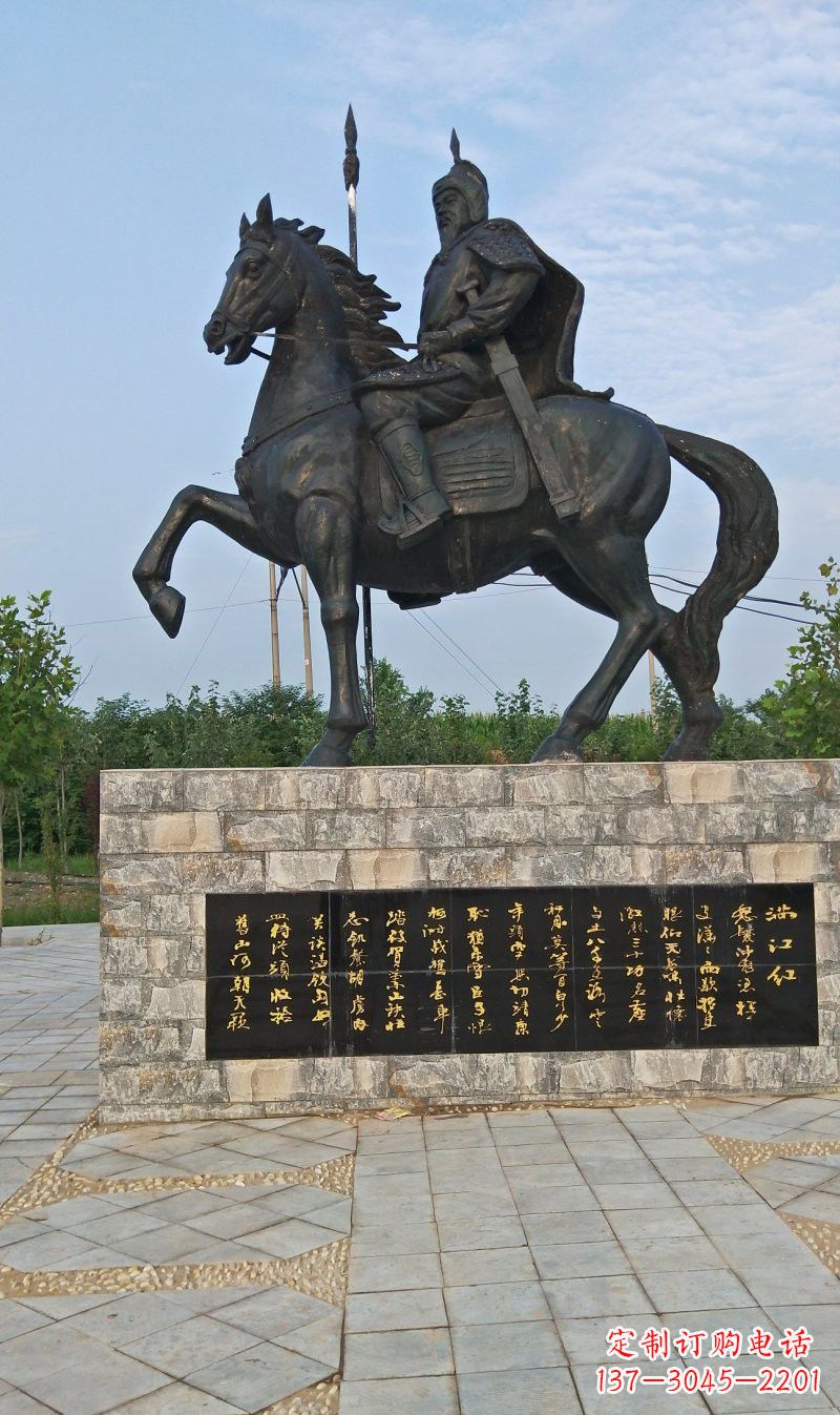 泉州铜雕古代名人岳飞