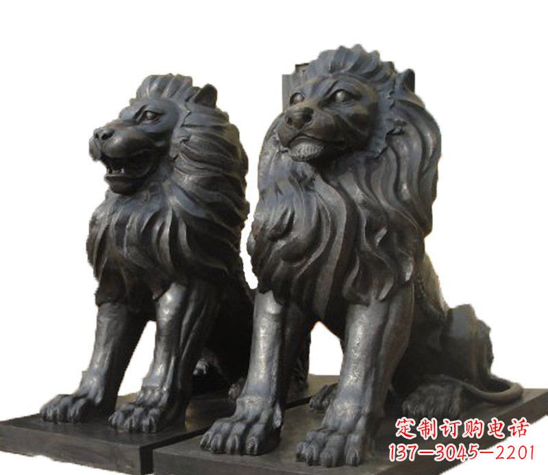 泉州铜雕古代神兽狮子雕塑
