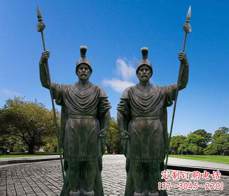 泉州铜雕古罗马战士人物