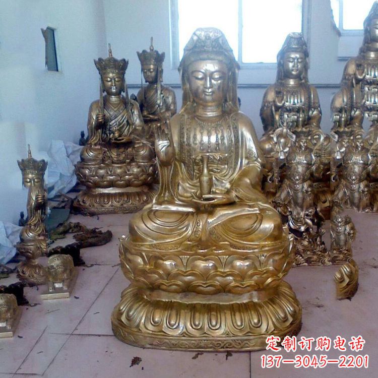 泉州铜雕观音雕塑