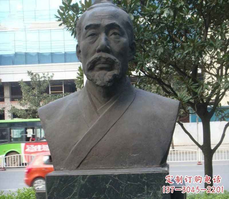 泉州铜雕管仲名人雕塑肖像