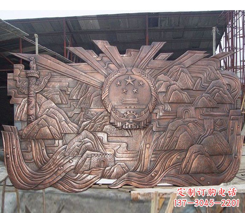 泉州铜雕广场军人壁画雕塑摆件