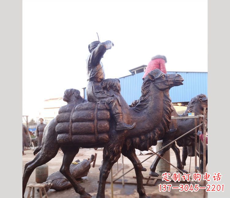 泉州铜雕广场骑骆驼雕塑