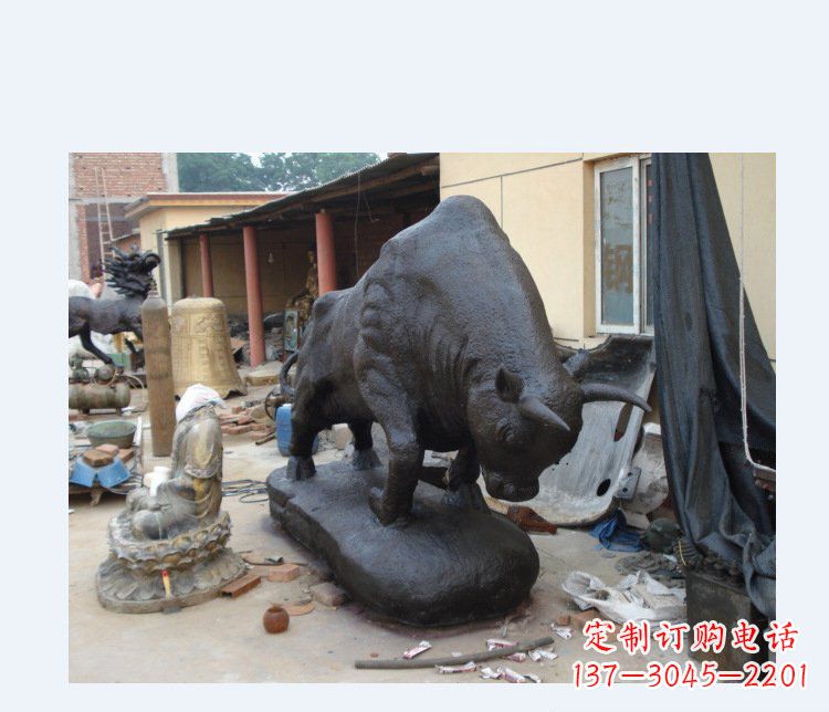 泉州铜雕广场水牛动物雕塑