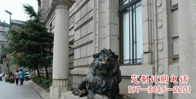 泉州铜雕跪姿狮子