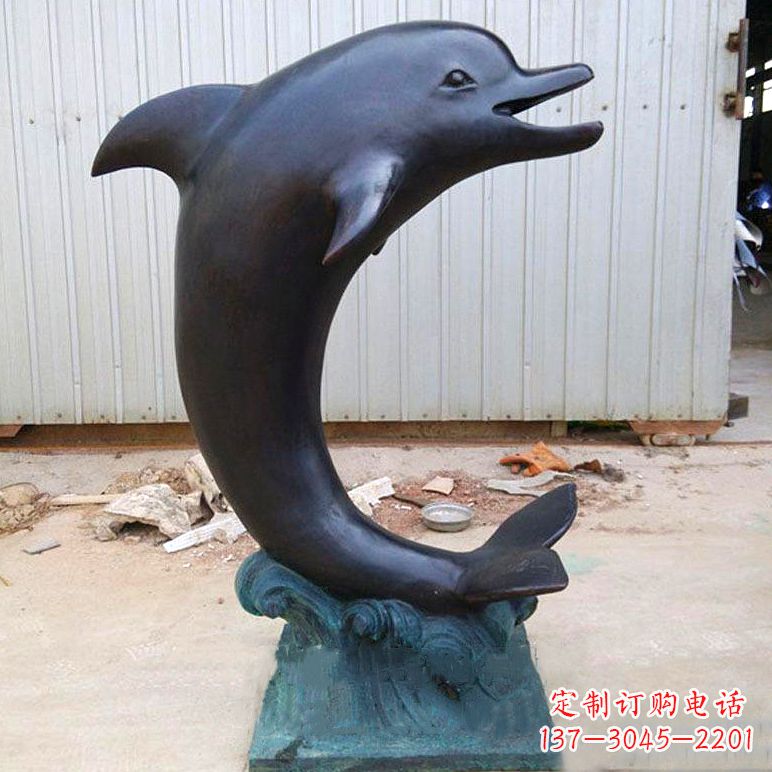泉州铜雕海豚雕塑