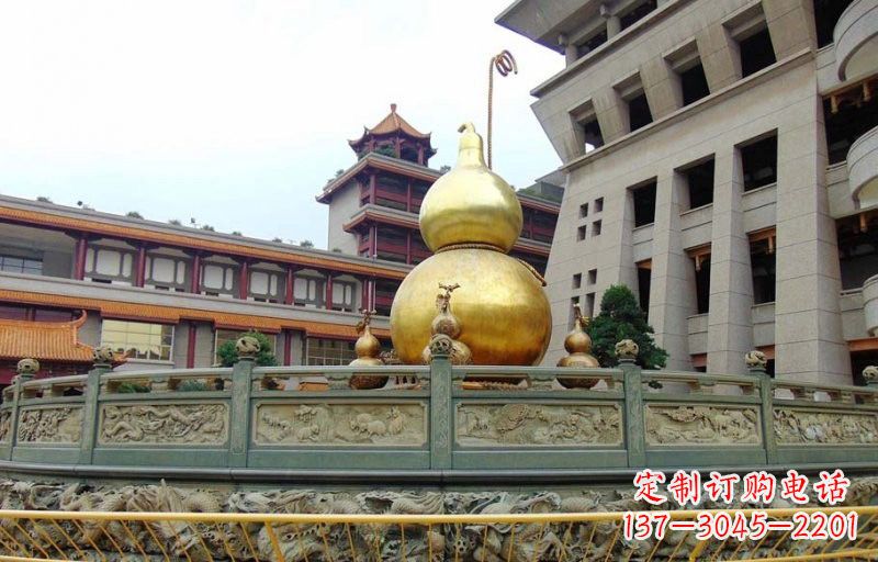 泉州铜雕葫芦公园景观雕塑