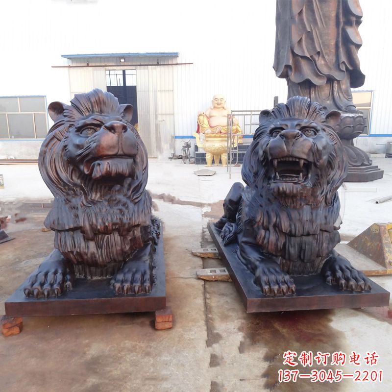 泉州铜雕汇丰狮子雕塑