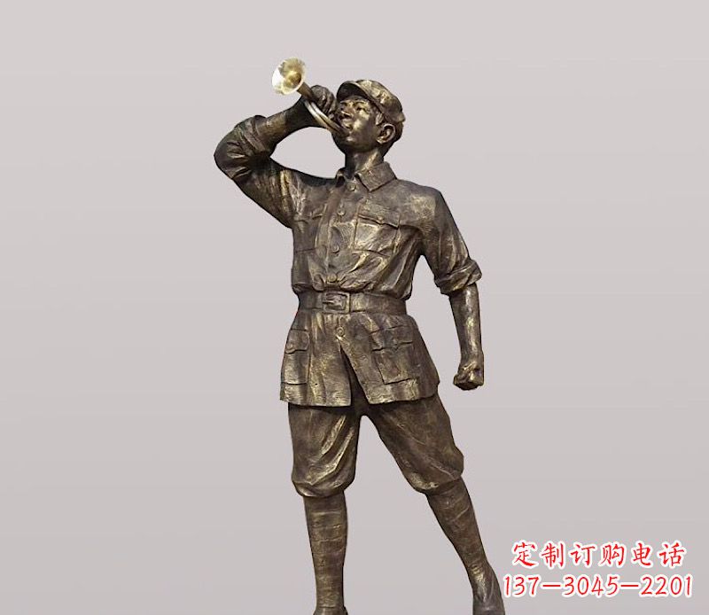 泉州铜雕解放军战士
