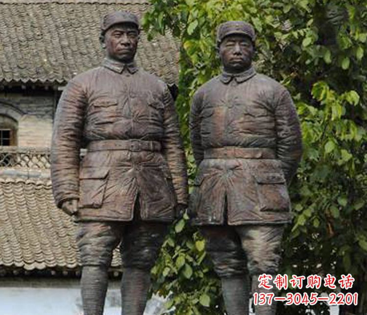 泉州铜雕解放军战士人物雕塑