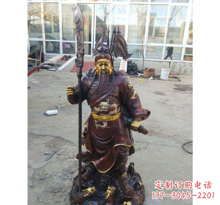 泉州铜雕九龙关公