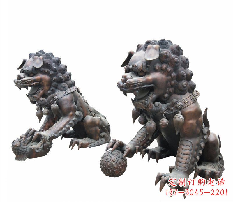 泉州铜雕酒店镇宅招财麒麟雕塑