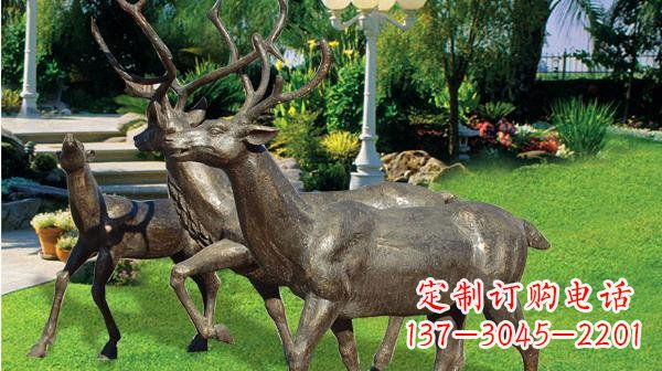 泉州铜雕鹿公园动物雕塑