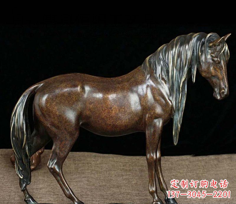 泉州铜雕马公园动物摆件