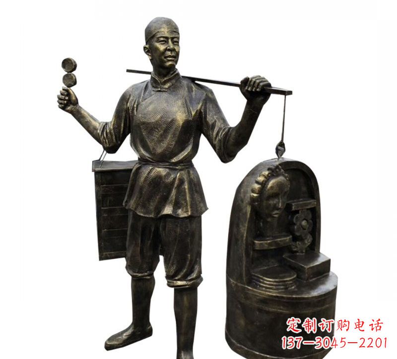 泉州铜雕卖货郎