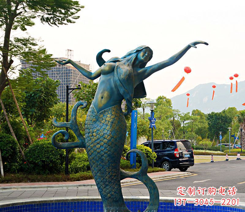 泉州铜雕美人鱼