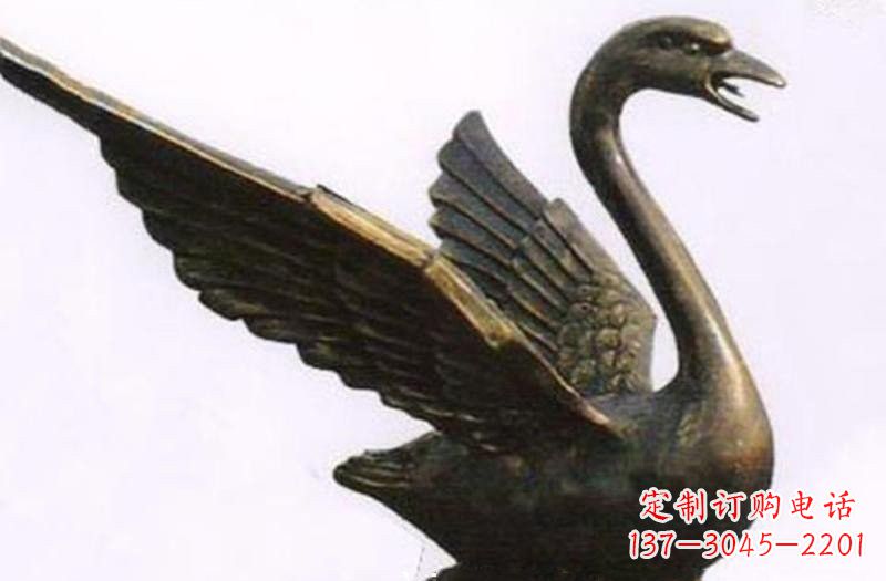 泉州铜雕喷水天鹅公园动物雕塑