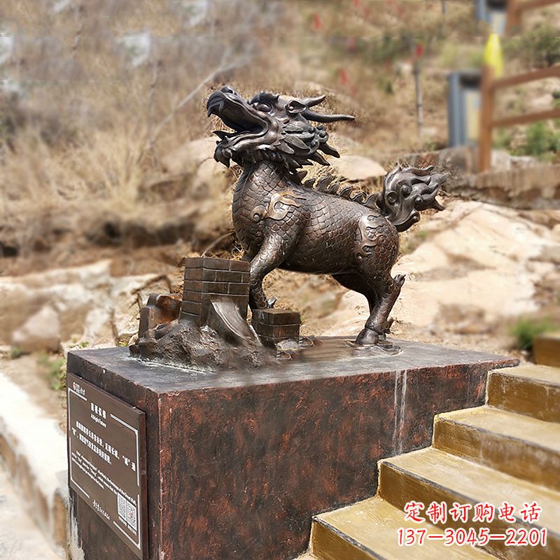 泉州铜雕麒麟景观雕塑装饰品