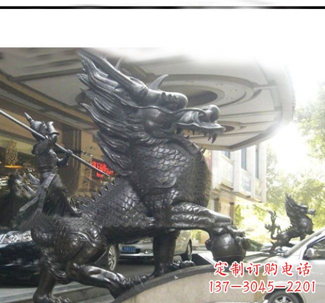 泉州铜雕麒麟公司门口神兽雕塑