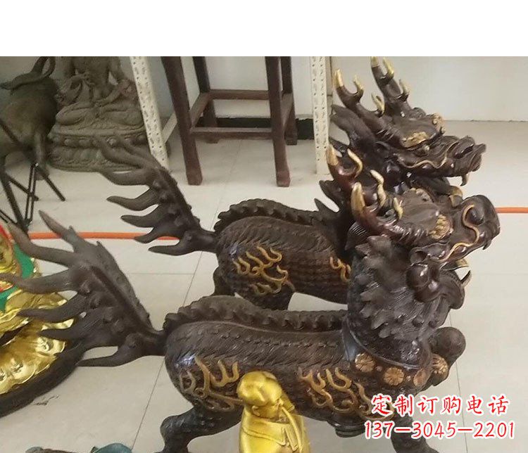 泉州铜雕麒麟招财雕塑
