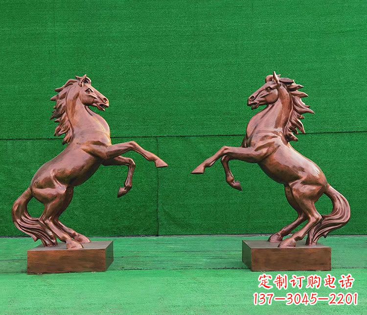 泉州铜雕企业马到成功立马
