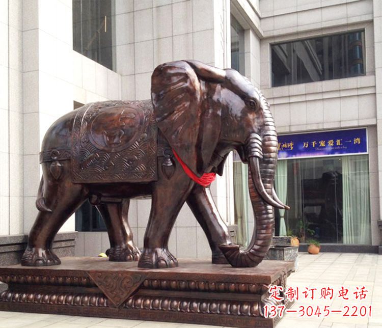 泉州铜雕企业招财大象