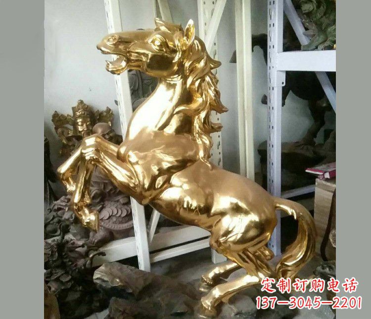 泉州铜雕商场招财动物马雕塑 (2)