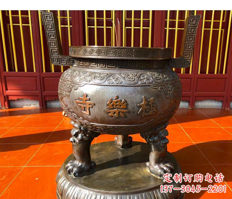 泉州铜雕寺庙景观香炉