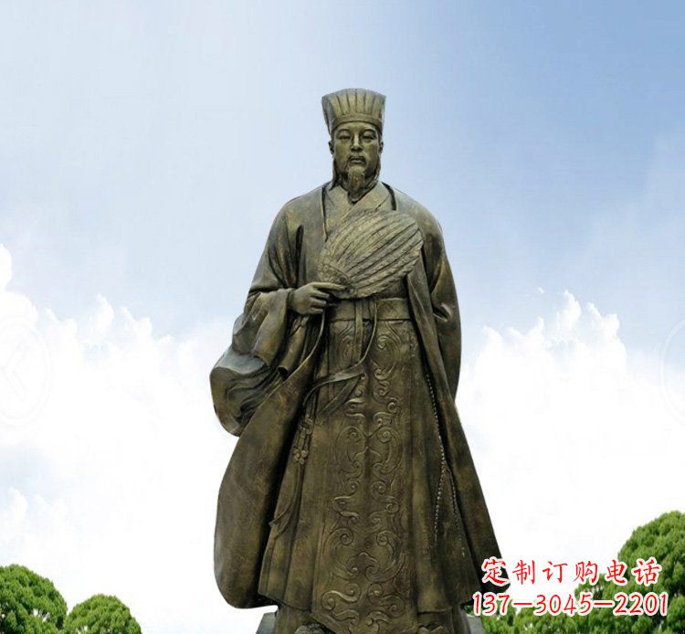 泉州铜雕伟人诸葛亮古代历史人物