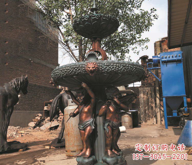 泉州铜雕西方人物喷泉景观雕塑