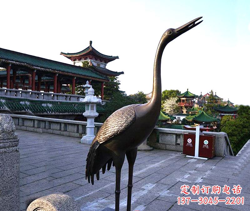 泉州铜雕仙鹤雕塑