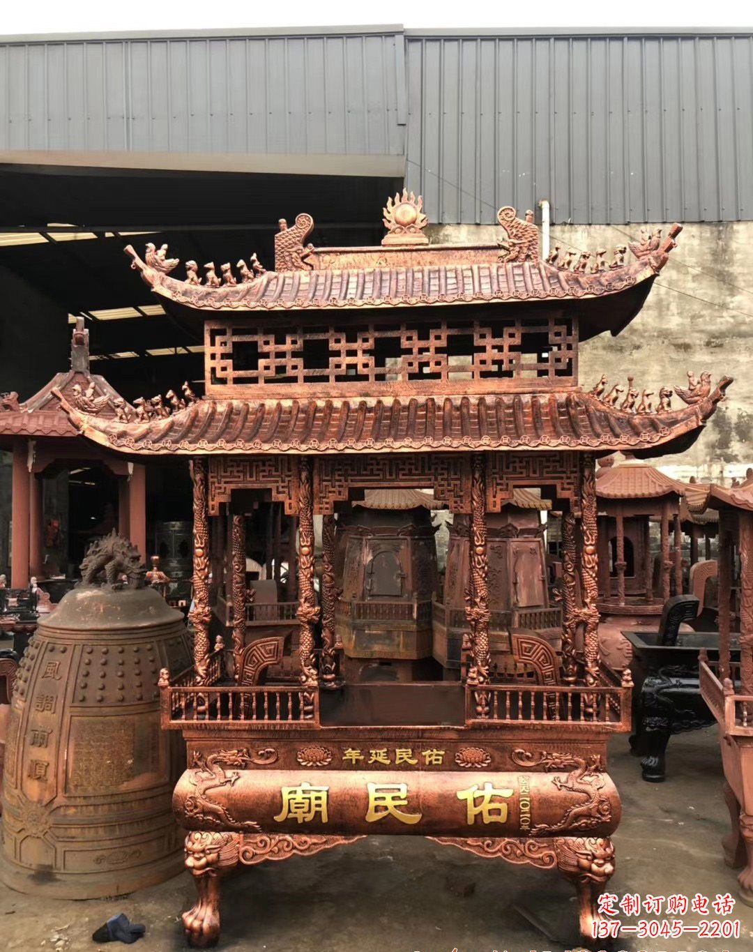 泉州铜雕香炉 (2)