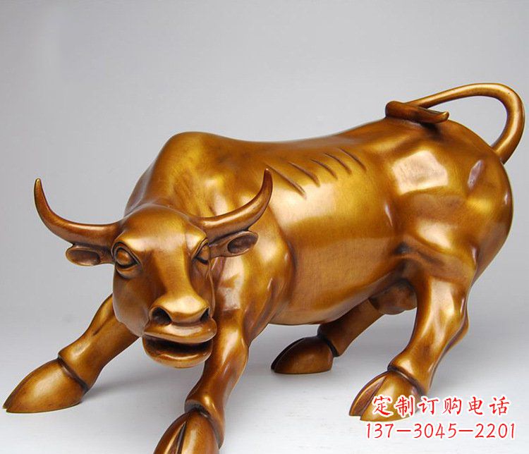 泉州铜雕小区动物牛摆件 (2)