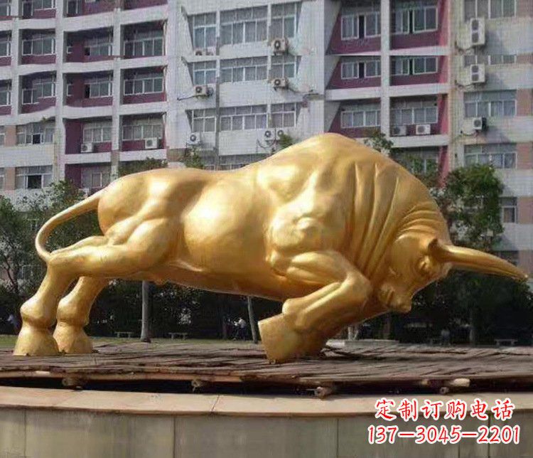 泉州铜雕小区动物牛摆件 (3)