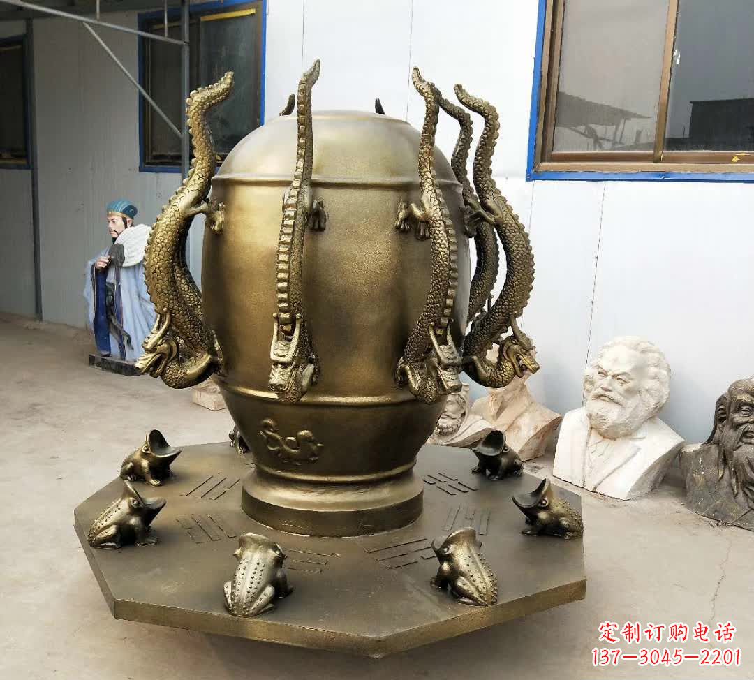 泉州铜雕校园景观地动仪
