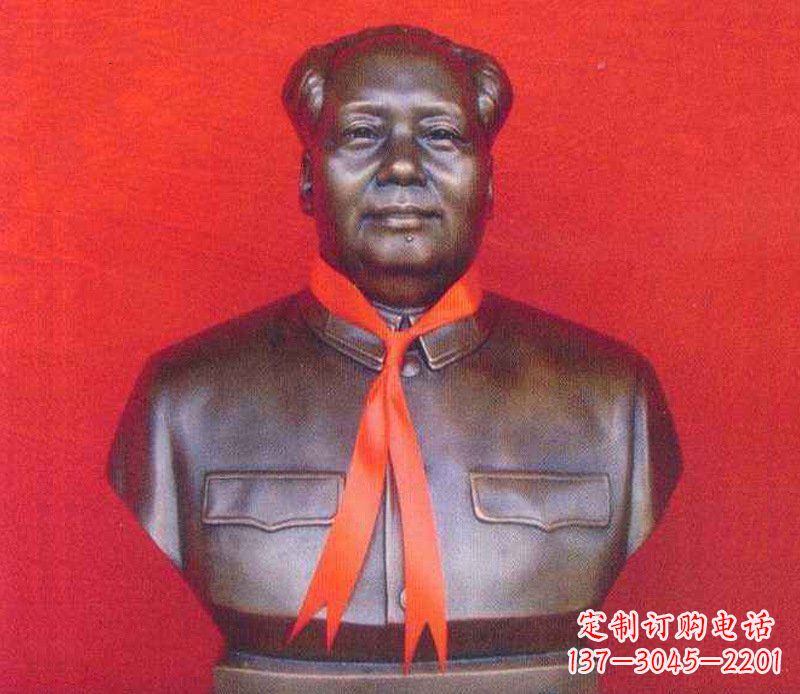 泉州铜雕校园红领巾主席雕塑摆件