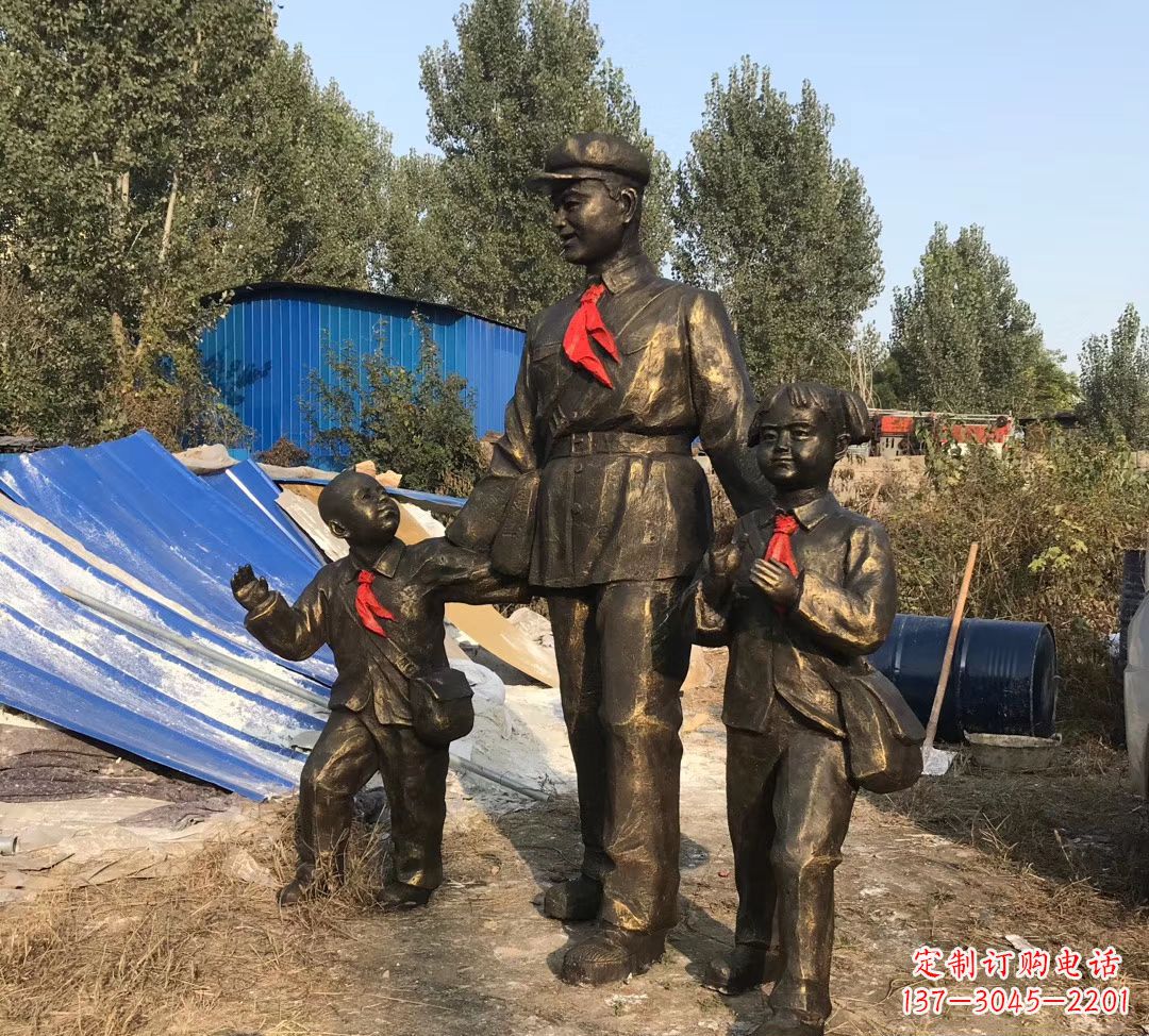 泉州铜雕校园雷锋雕塑