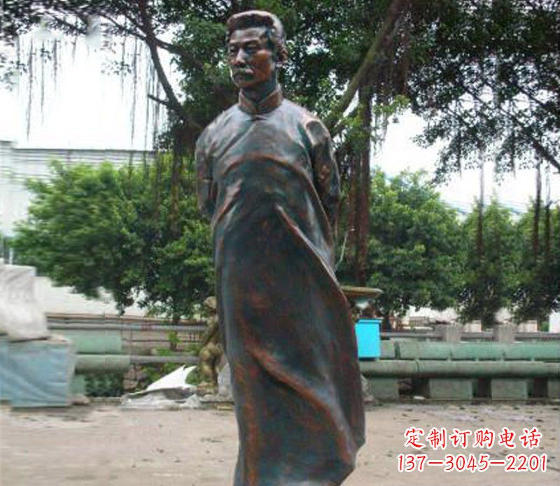 泉州铜雕校园鲁迅人物雕像摆件