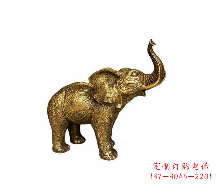 泉州铜雕园林动物小象雕塑